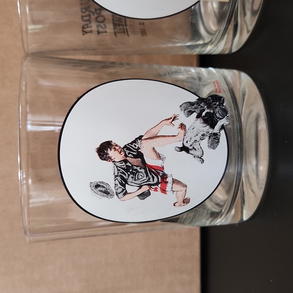 Norman Rockwell Saturday post glasses plz read description not a complete set - Picture 3 of 17